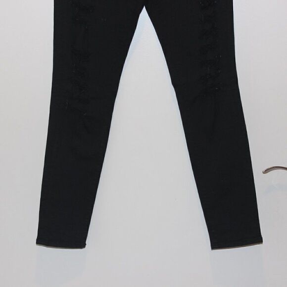 Frame Denim Black Le Skinny de Jeanne Ripped Jeans Women Size 29 - Picture 4 of 13